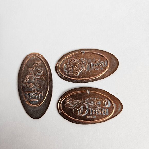 Tron Legacy Pressed Pennies Lot Bundle Disneyland Sam Light Cycle Runner Retired - Picture 7 of 7
